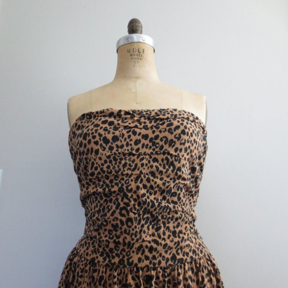 Universal Thread Strapless Leopard Print Maxi Dre… - image 3